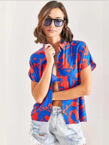Bianco Lucci Blouse in Blauw
