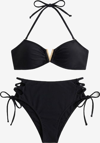 MEETWEE Klassiek Tankini in Zwart: voorkant