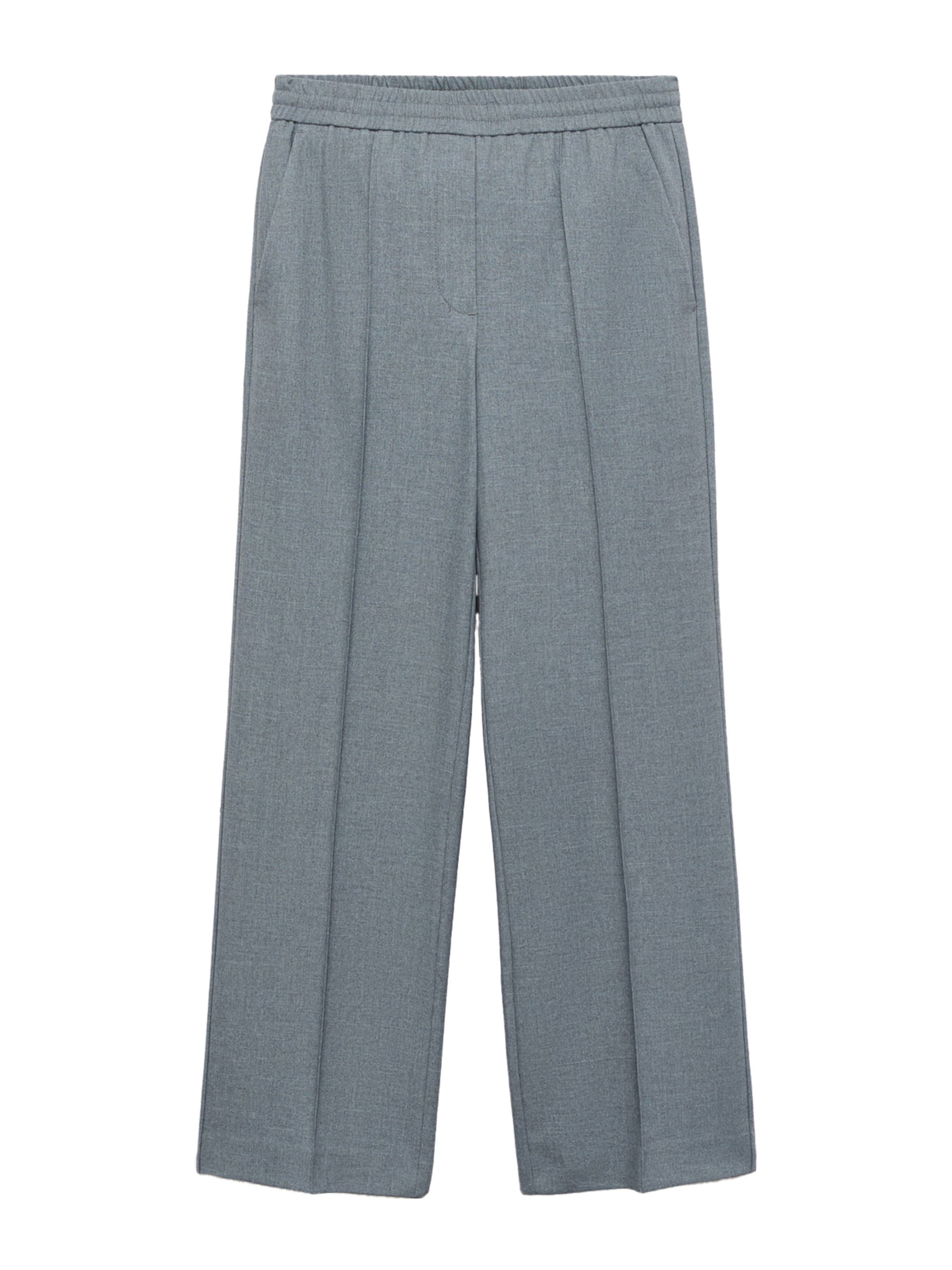 MANGO Wide Leg Hose 'Lazyw' in Grau: Vorderseite
