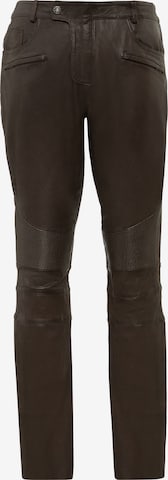 Coupe slim Pantalon 'Franklin' RICANO en marron : devant