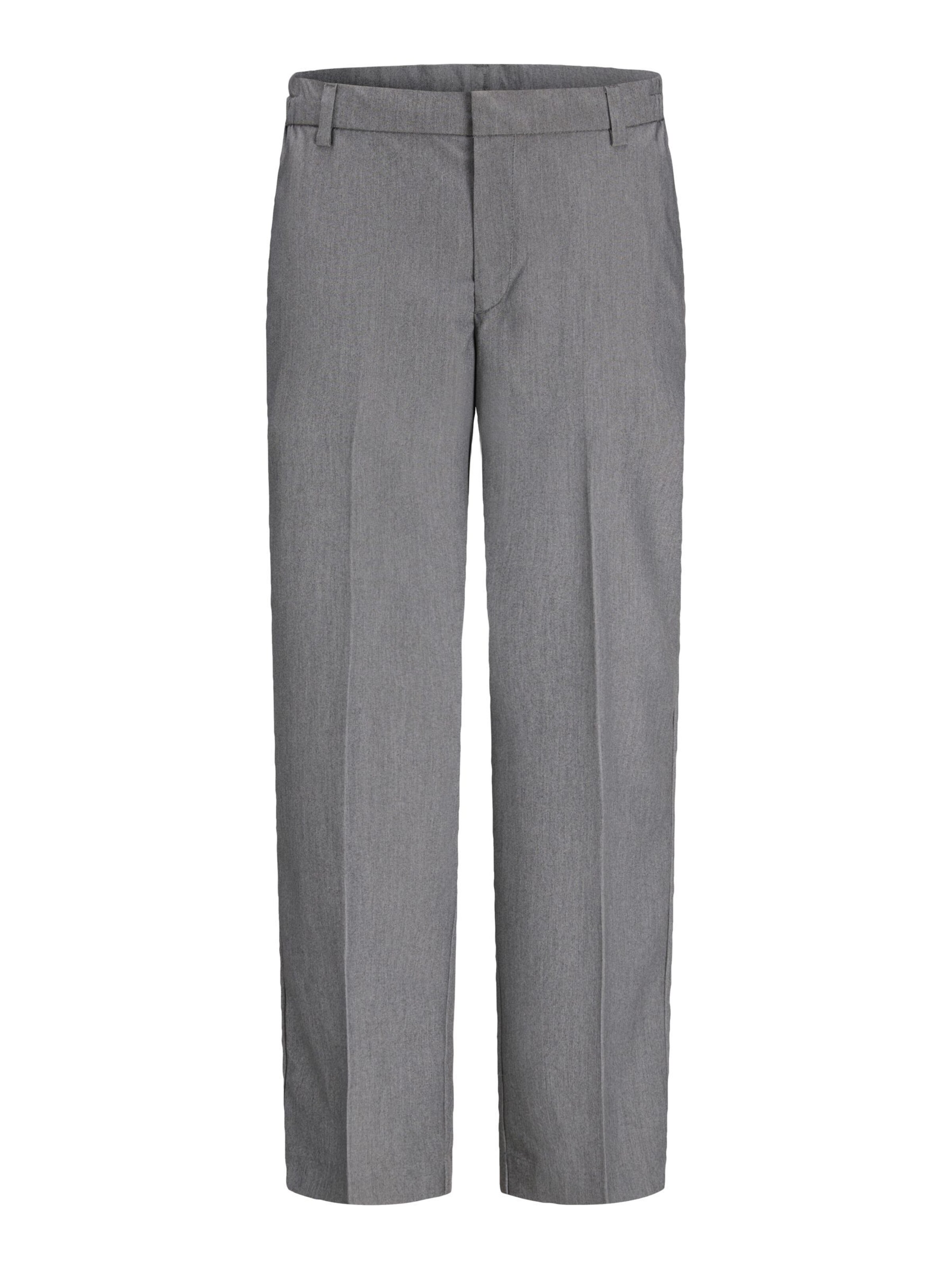JACK & JONES Loose fit Trousers with creases in Grey: front