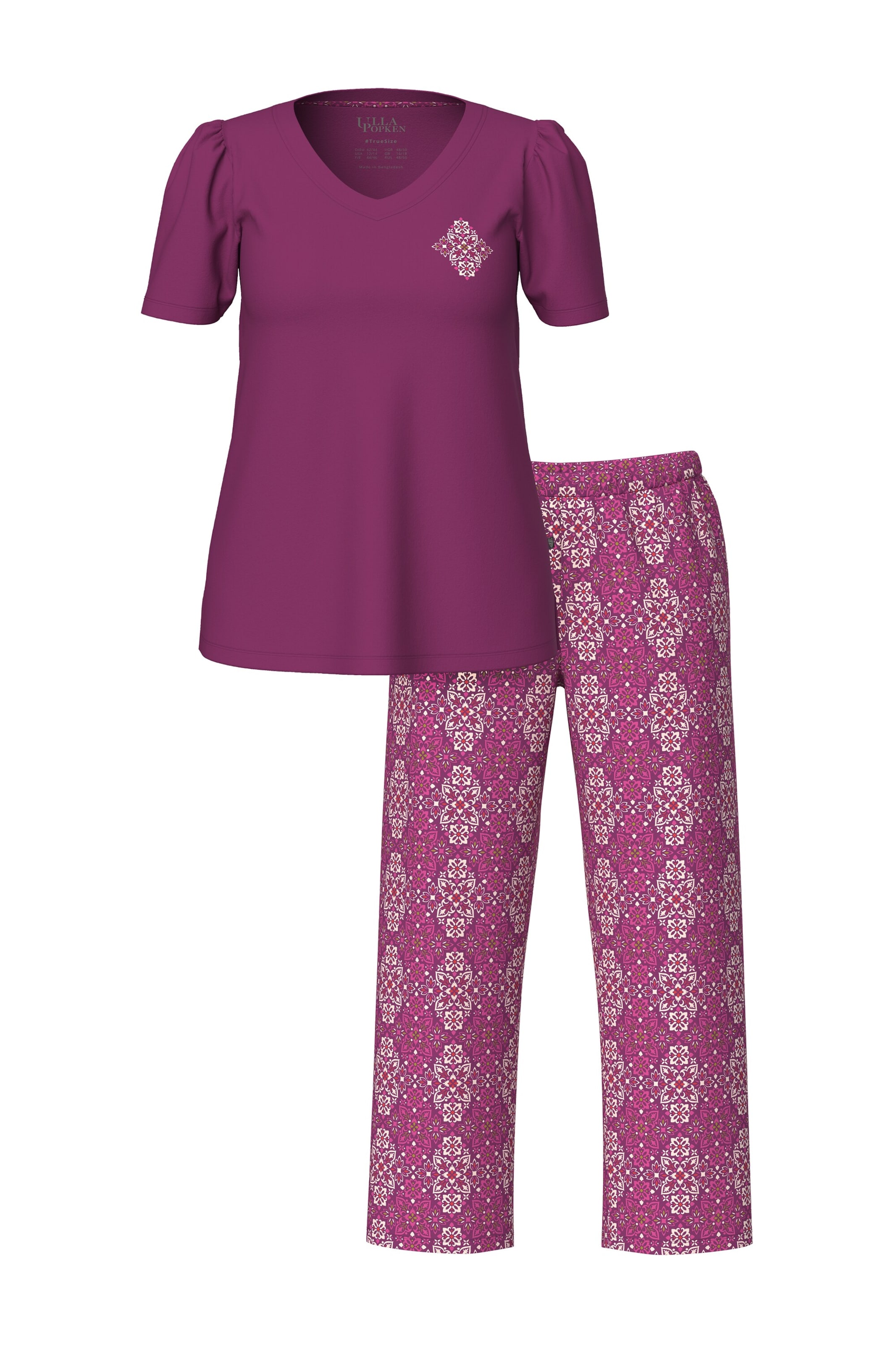 Ulla Popken Pyjama in Pink: Vorderseite