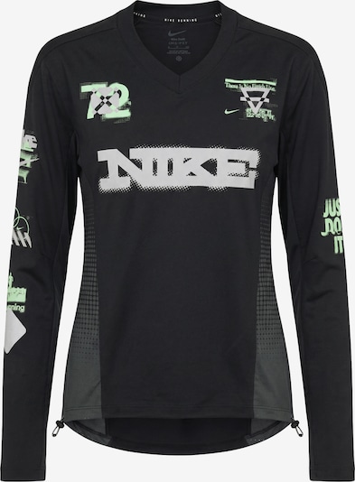 NIKE Toiminnallinen paita koossa XS värissä harmaa / vaaleanvihreä / musta, Tuotenäkymä