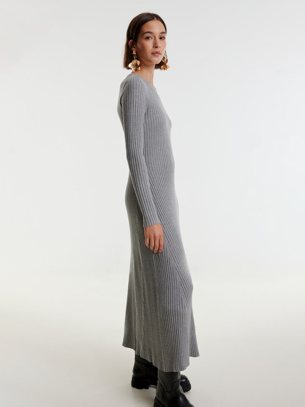 EDITED Robe 'BULAN' gris chiné