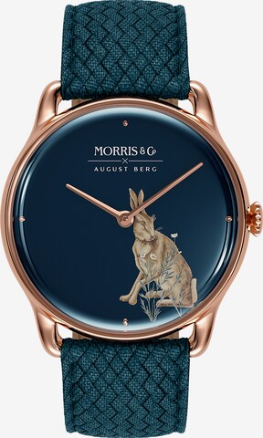 August Berg Analoog horloge in Blauw: voorkant