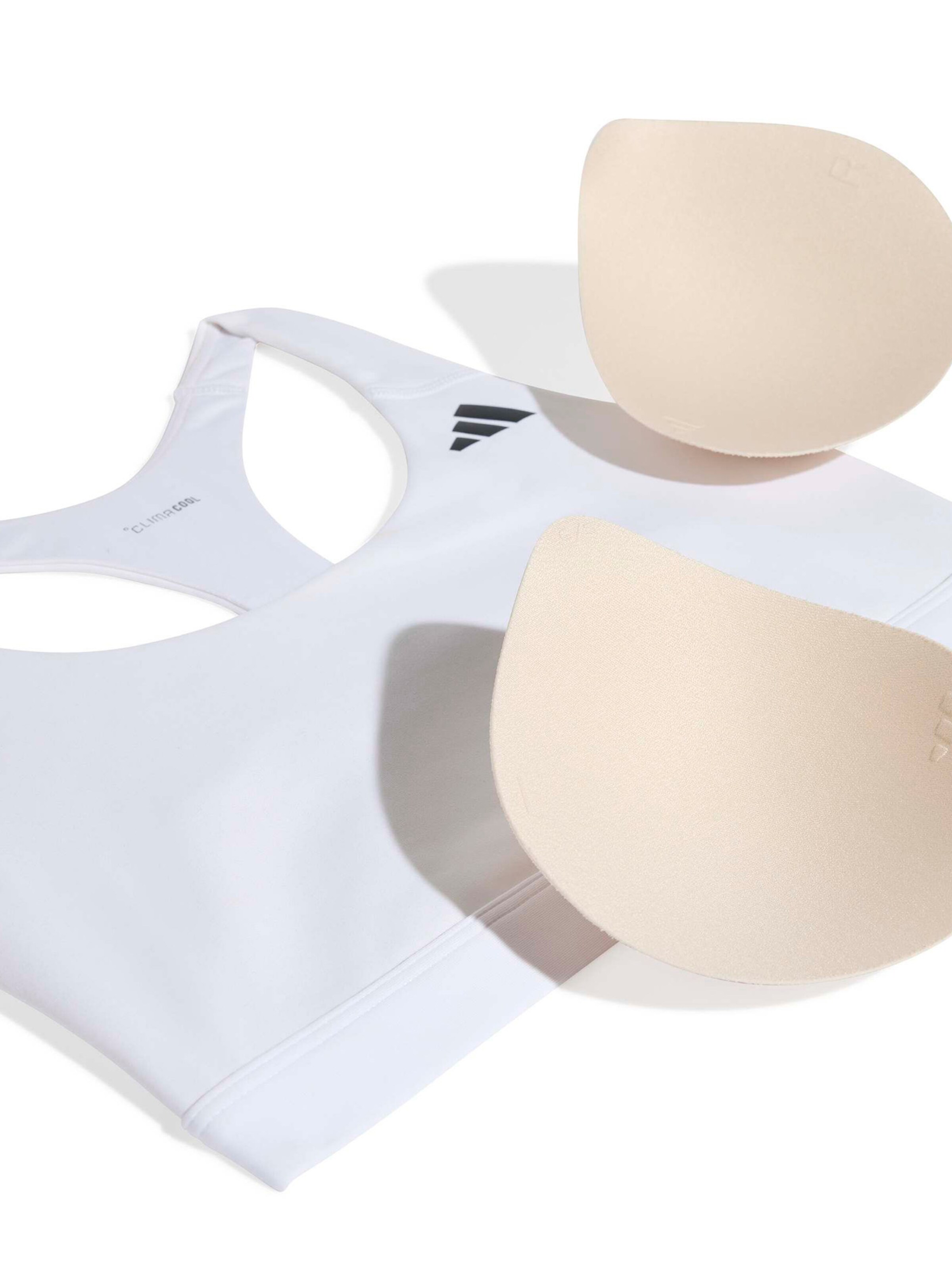 balts ADIDAS PERFORMANCE Bezvīļu Sporta krūšturis 'Ess'
