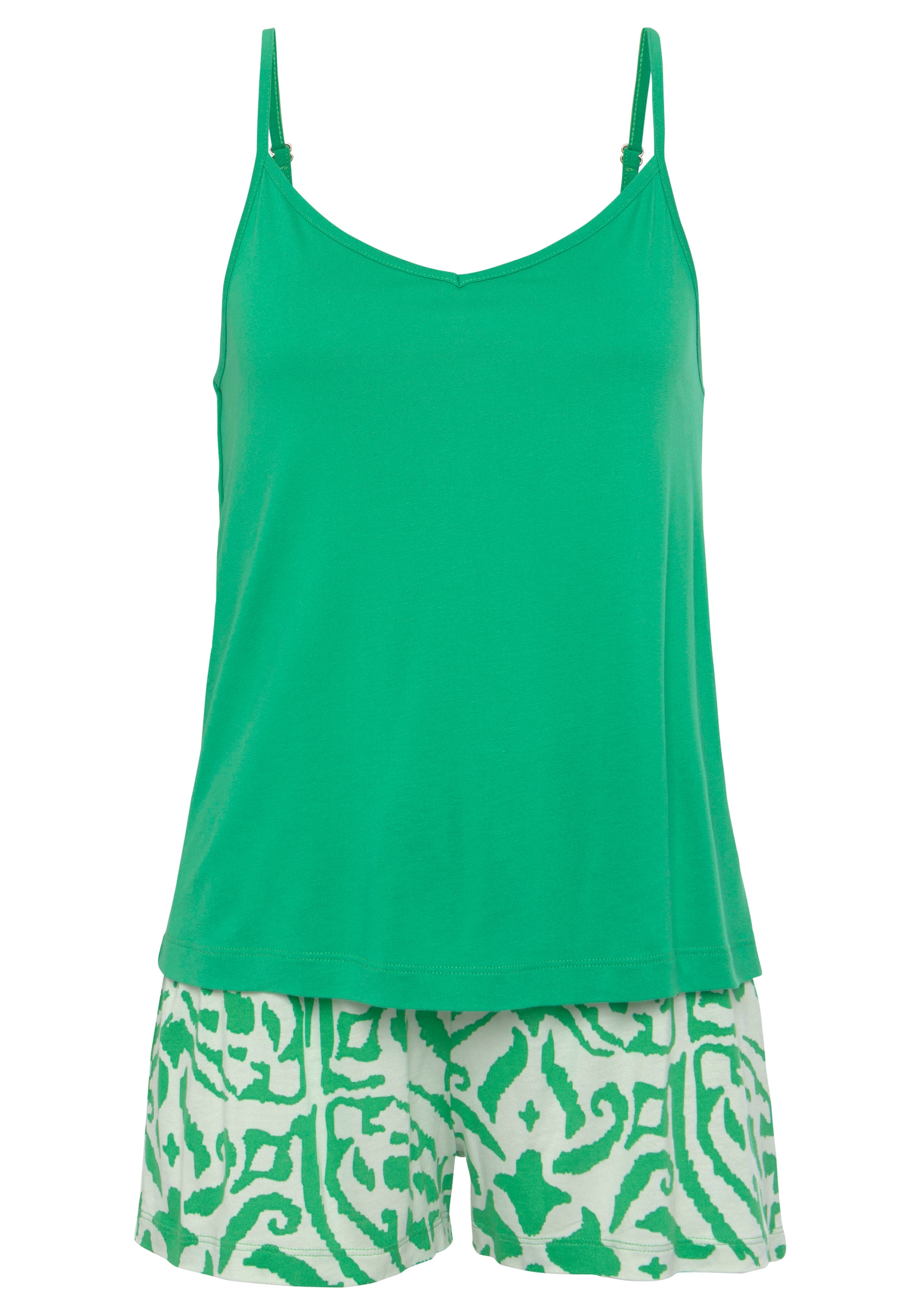 s.Oliver Kort pyjamas i grön: framsida