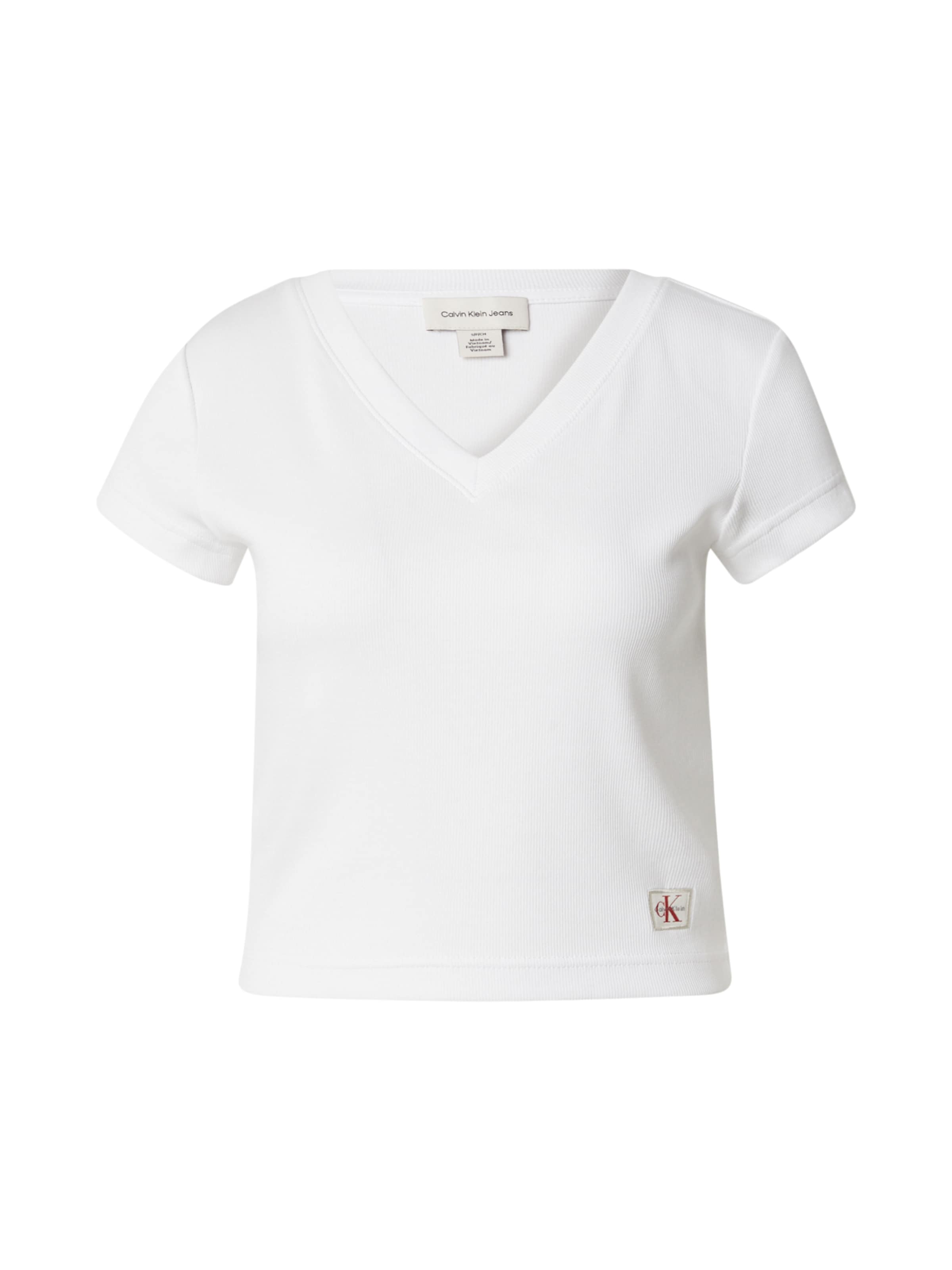 balts Calvin Klein Jeans T-Krekls: no priekšpuses