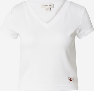 Calvin Klein Jeans T-Krekls, krāsa - balts, Preces skats
