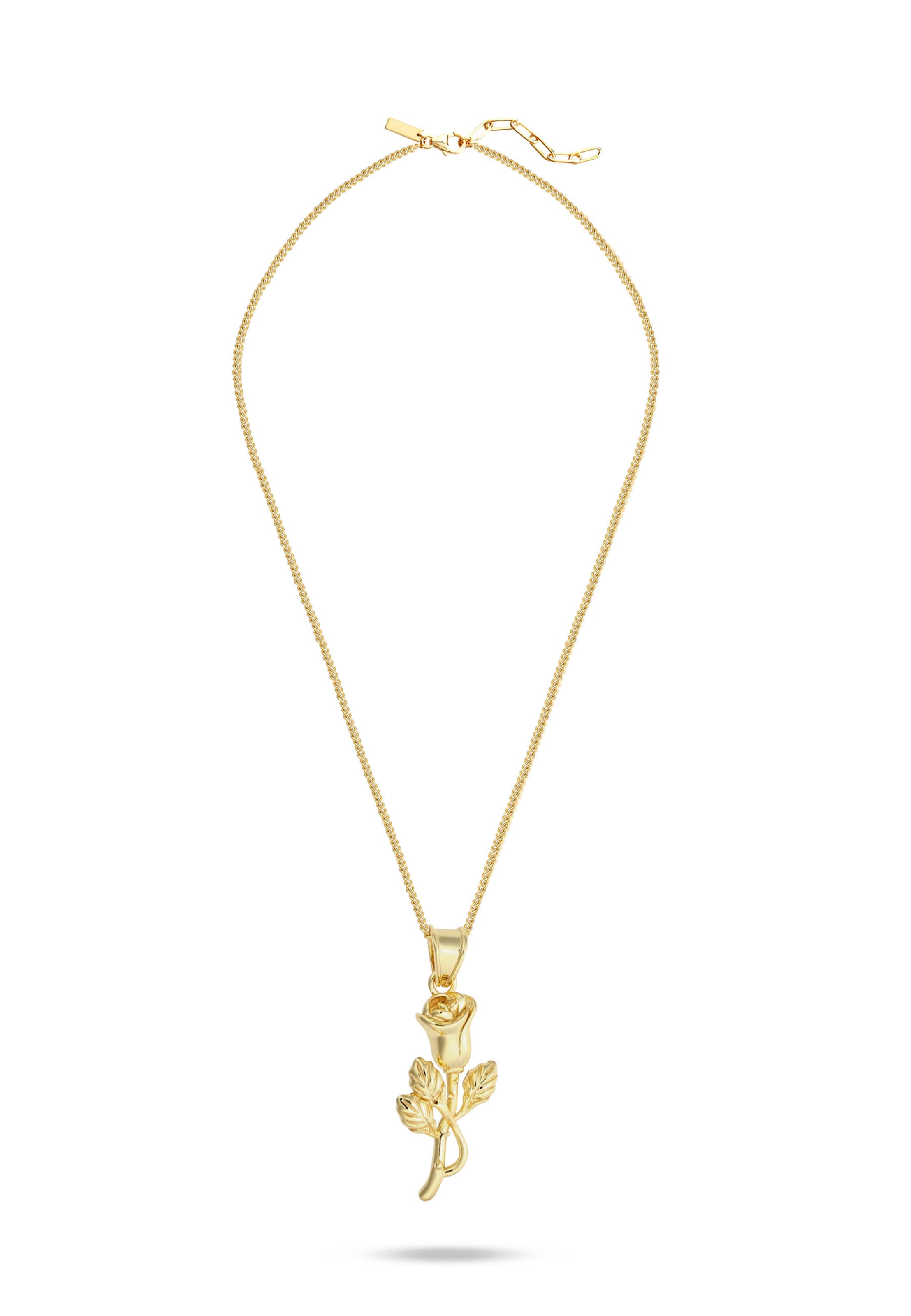 Commen Lines Necklace in Gold: front