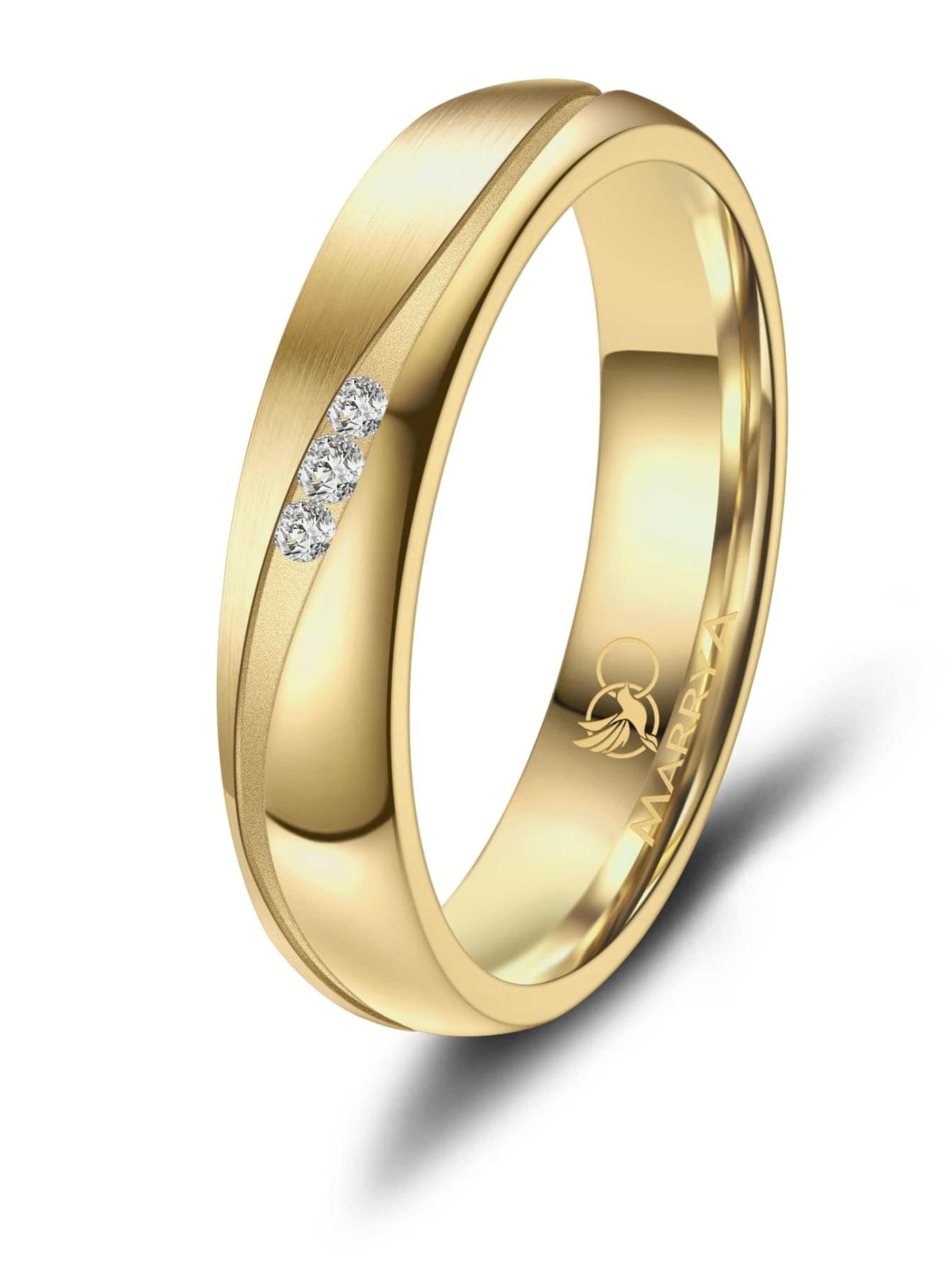 MARRYA Ring 'MARRYA TI-35 Ehering aus Titan' in Gold