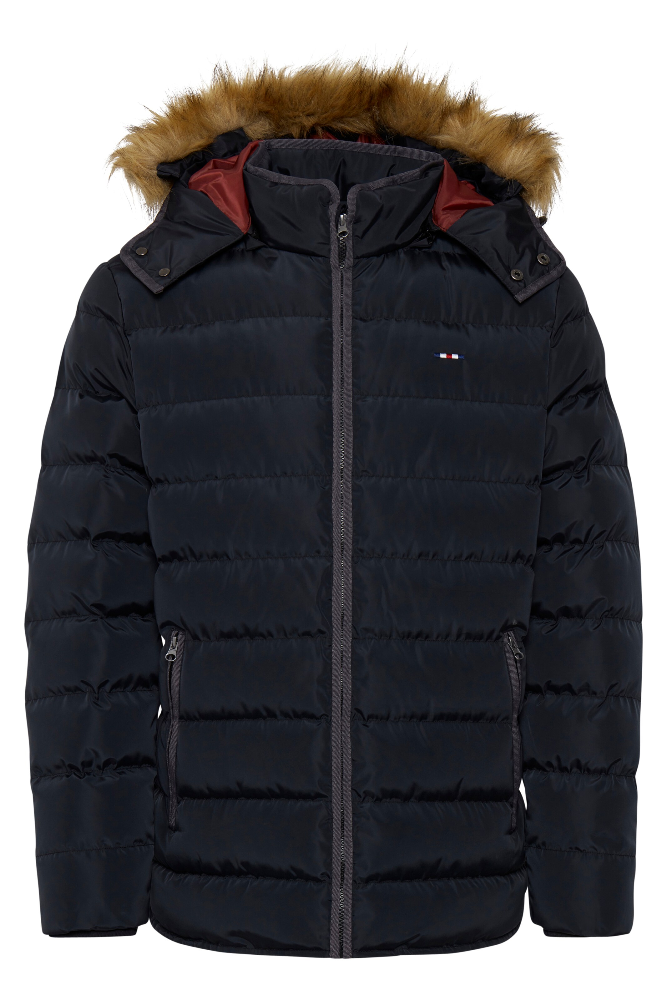 FQ1924 Jacke 'AKSEL' in Schwarz: Vorderseite