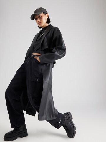 Calvin Klein Between-Seasons Coat in Black