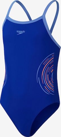 SPEEDO Athletic Swimwear in Blue: front