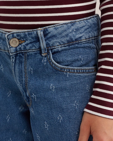 mėlyna WE Fashion Plačios klešnės Džinsai