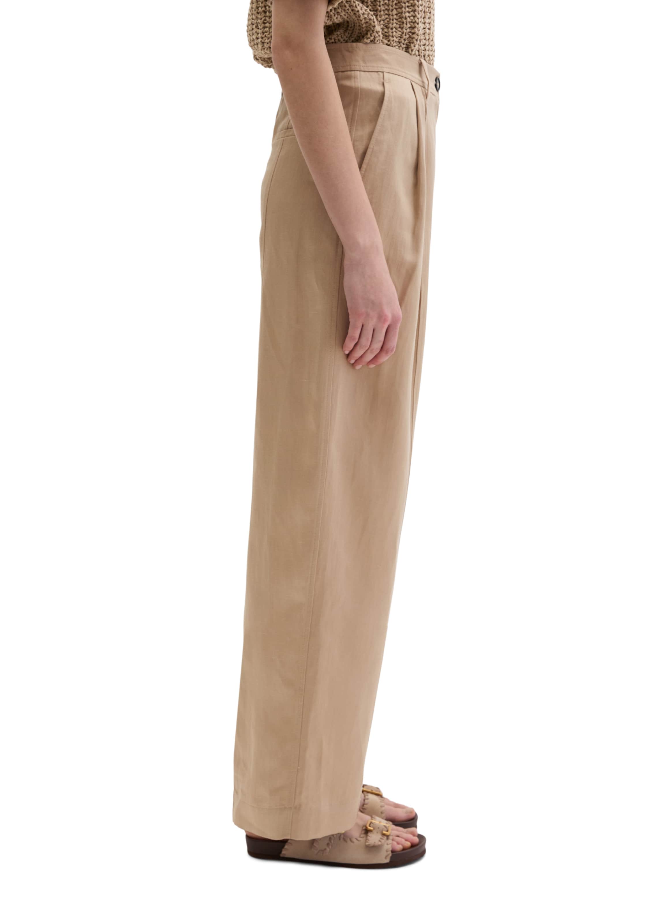 Loosefit Pantalon à plis Marc O'Polo en beige