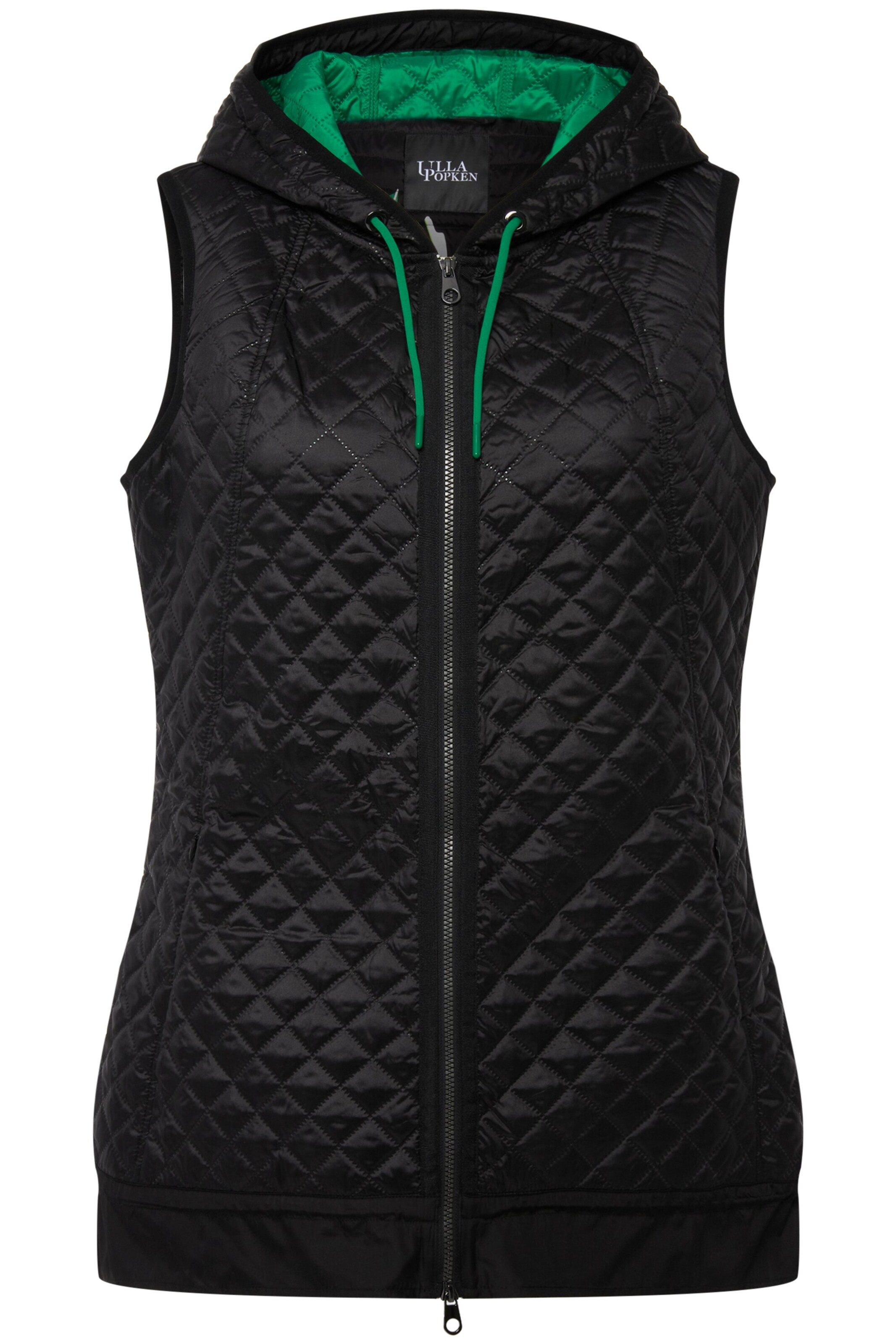 Ulla Popken Weste in Schwarz: Vorderseite