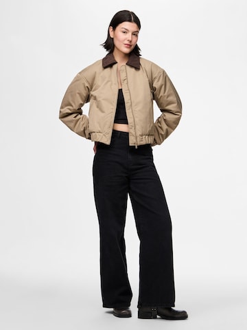 PIECES Between-season jacket 'JORMA' in Brown