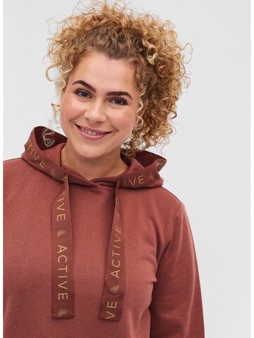 Active by Zizzi Sweatshirt 'ATAKWA' in Braun