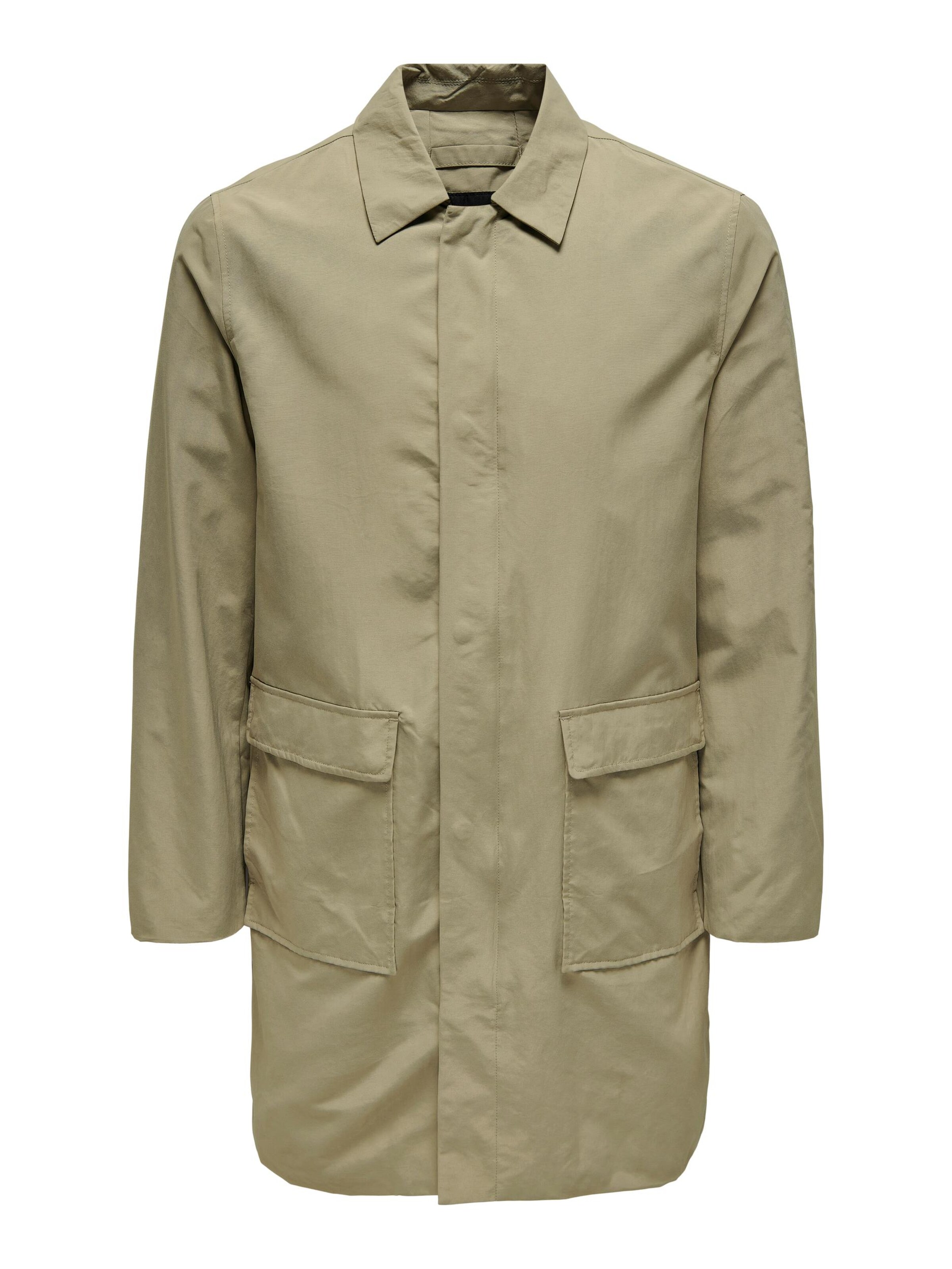 zaļš Only & Sons Starpsezonu mētelis 'Hayne': no priekšpuses