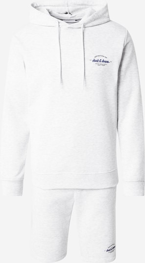 JACK & JONES Jogging komplet 'JJBRANDON' u mornarsko plava / crna / bijela / bijela melange, Pregled proizvoda