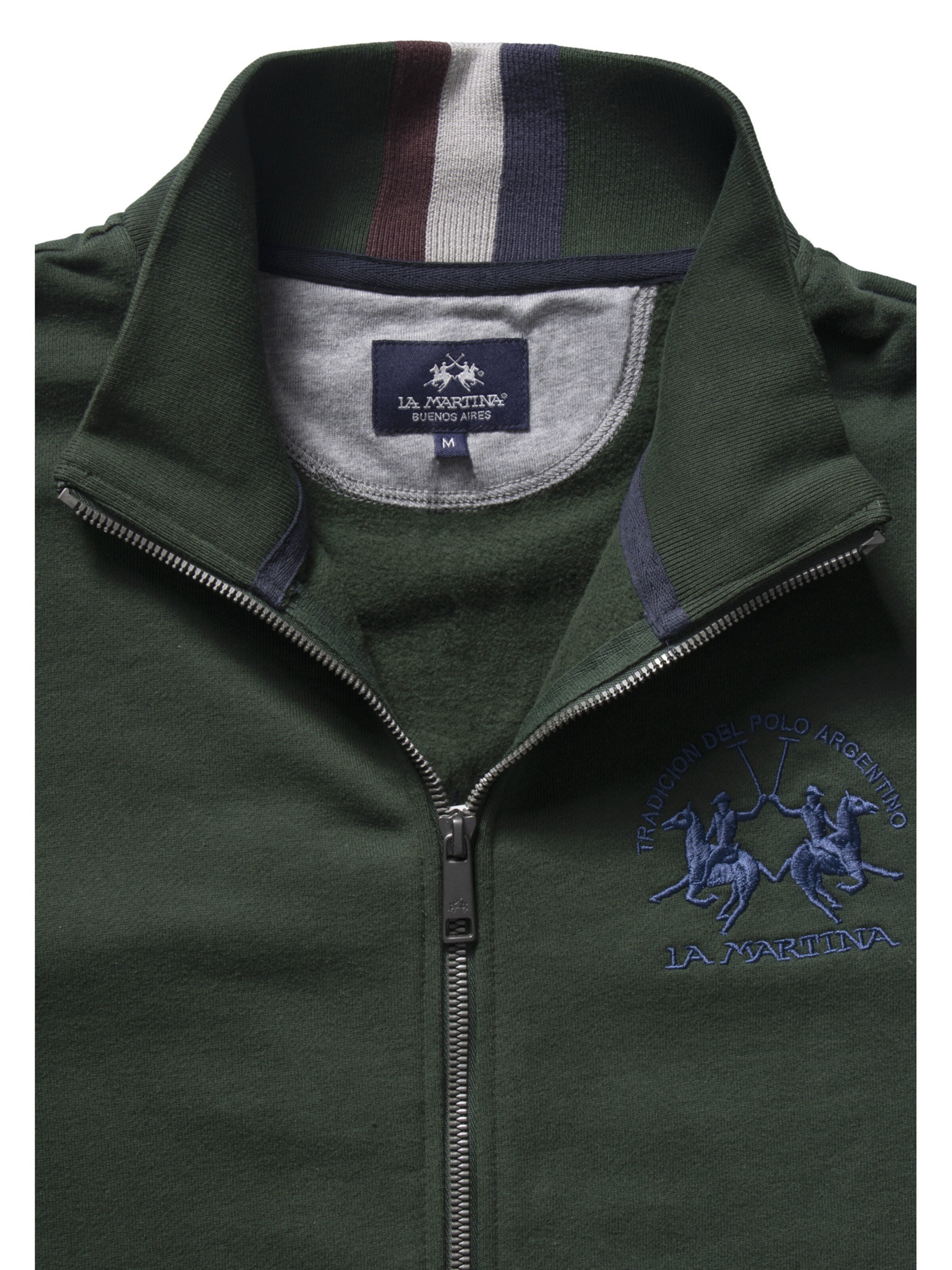 La Martina Sweatvest 'MBF301' in Groen