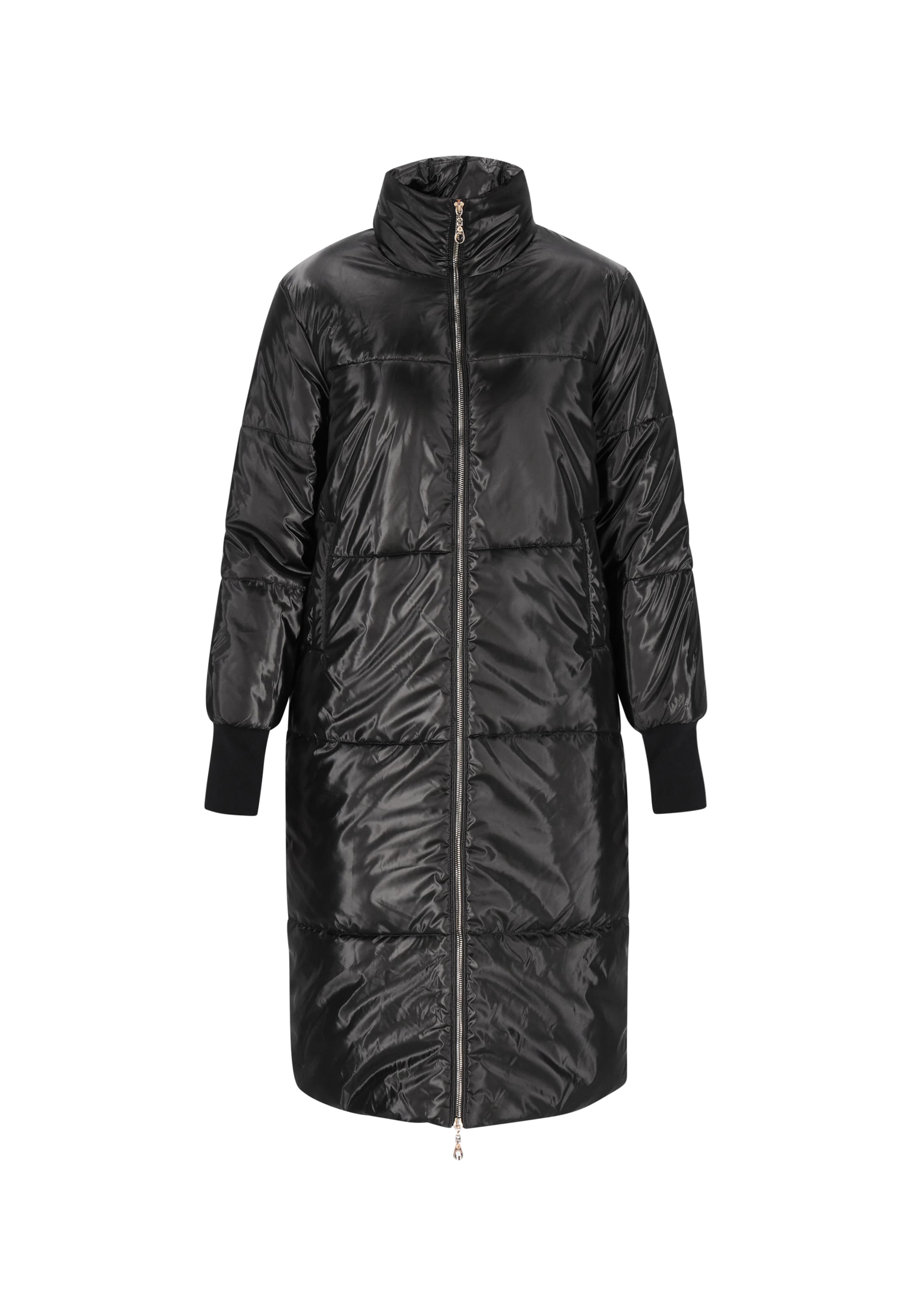 faina Wintermantel in de kleur Zwart, Productweergave