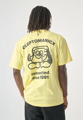 Cleptomanicx Shirt 'Connected' in Yellow