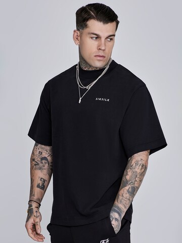 SikSilk Shirt in Black: front