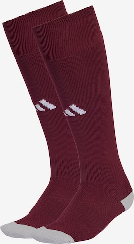 ADIDAS PERFORMANCE - Meias de desporto 'Milano 23' em vermelho: frente