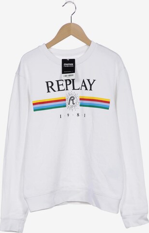 REPLAY Sweater L in Weiß: predná strana