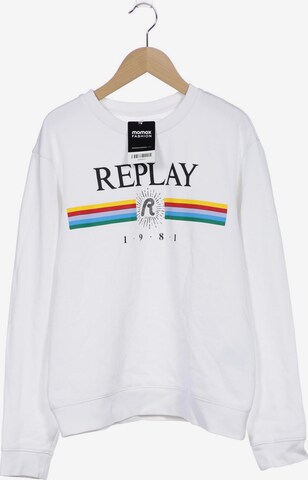 REPLAY Sweatshirt & Zip-Up Hoodie in L in White: front