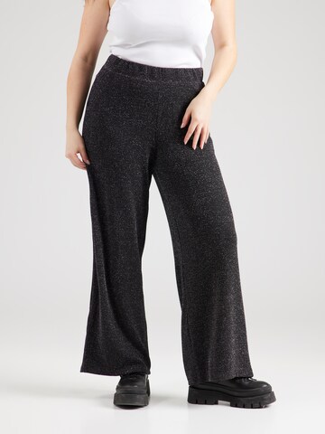 EVOKED Wide leg Παντελόνι 'VIELEINA' σε μαύρο: μπροστά