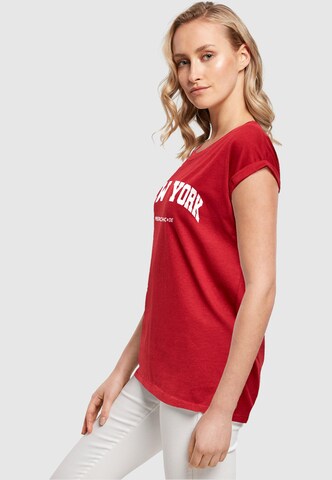 Merchcode Shirt 'New York' in Rood