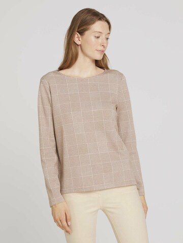 TOM TAILOR Shirt in Beige: front