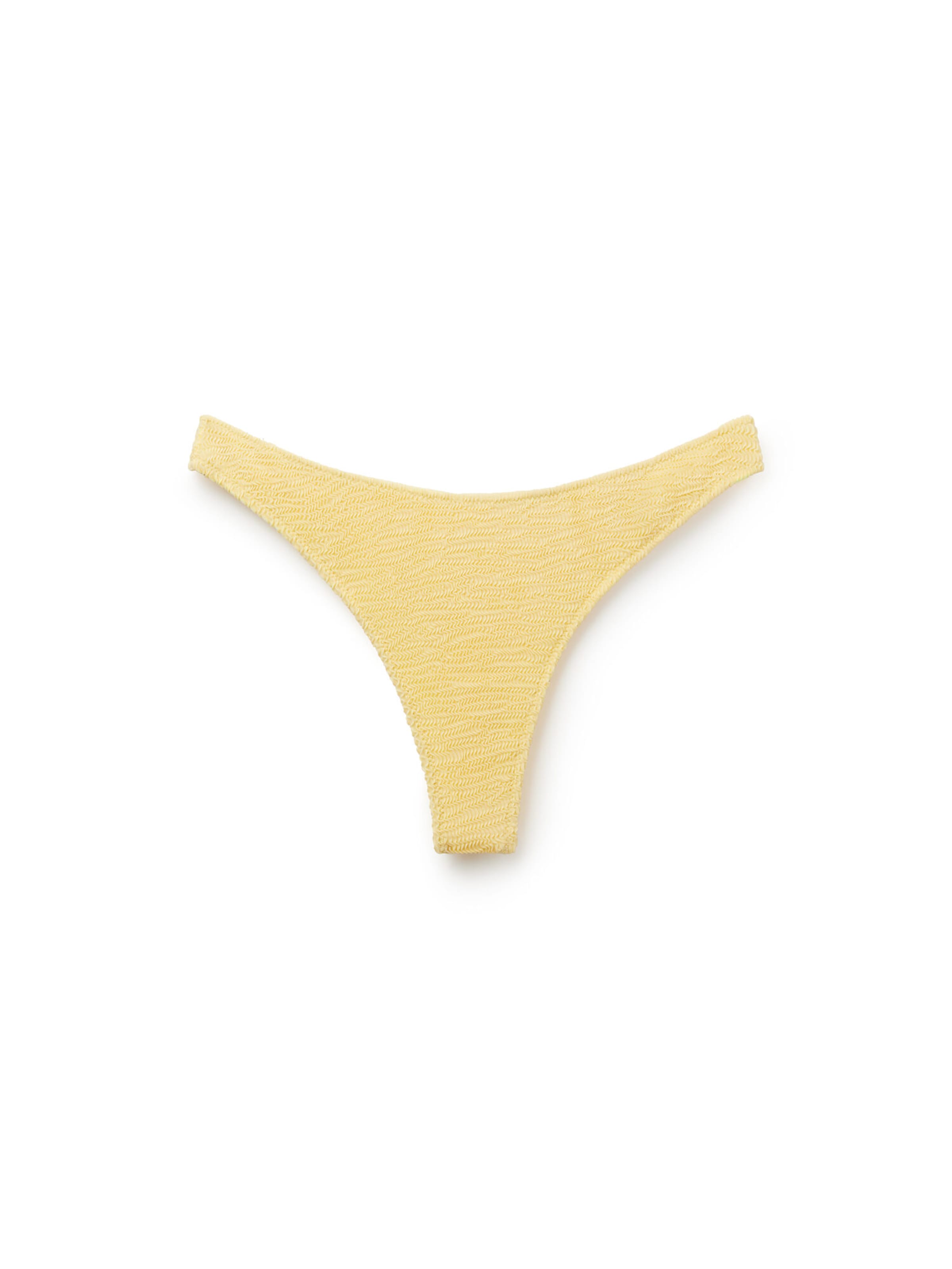 CALZEDONIA Bikini Bottoms 'Crinkle Waves' in Yellow: front