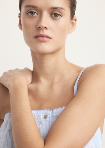 MANGO Short Pajama Set 'Sienna' in Blue