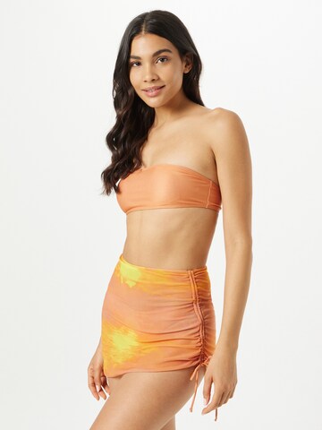 Nasty Gal Bandeau Bikini värissä oranssi