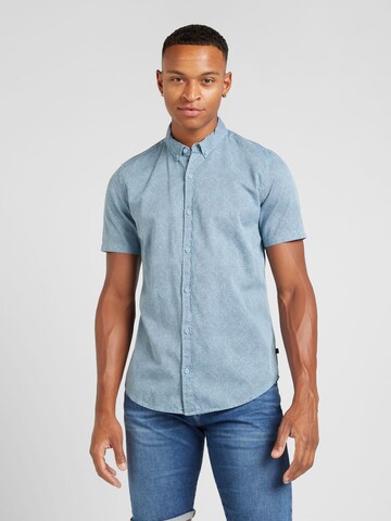 QS Regular fit Overhemd in Blauw: voorkant