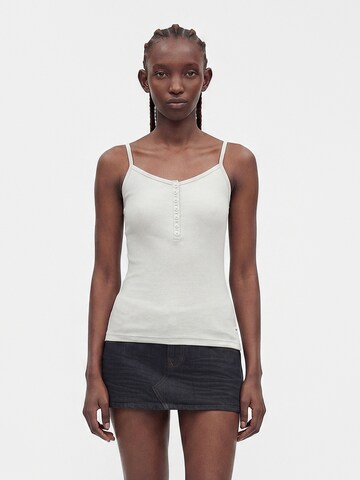 HOLLISTER Top – šedá: přední strana