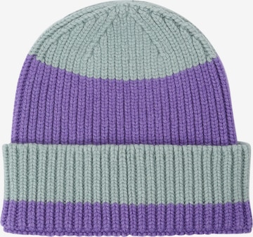 Unio Hamburg Beanie 'Mika Stripe' in Lila: predná strana