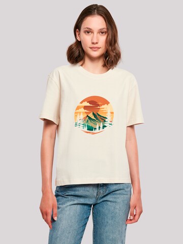 F4NT4STIC Shirt 'Sonnenuntergang Berglandschaft' in Beige: front