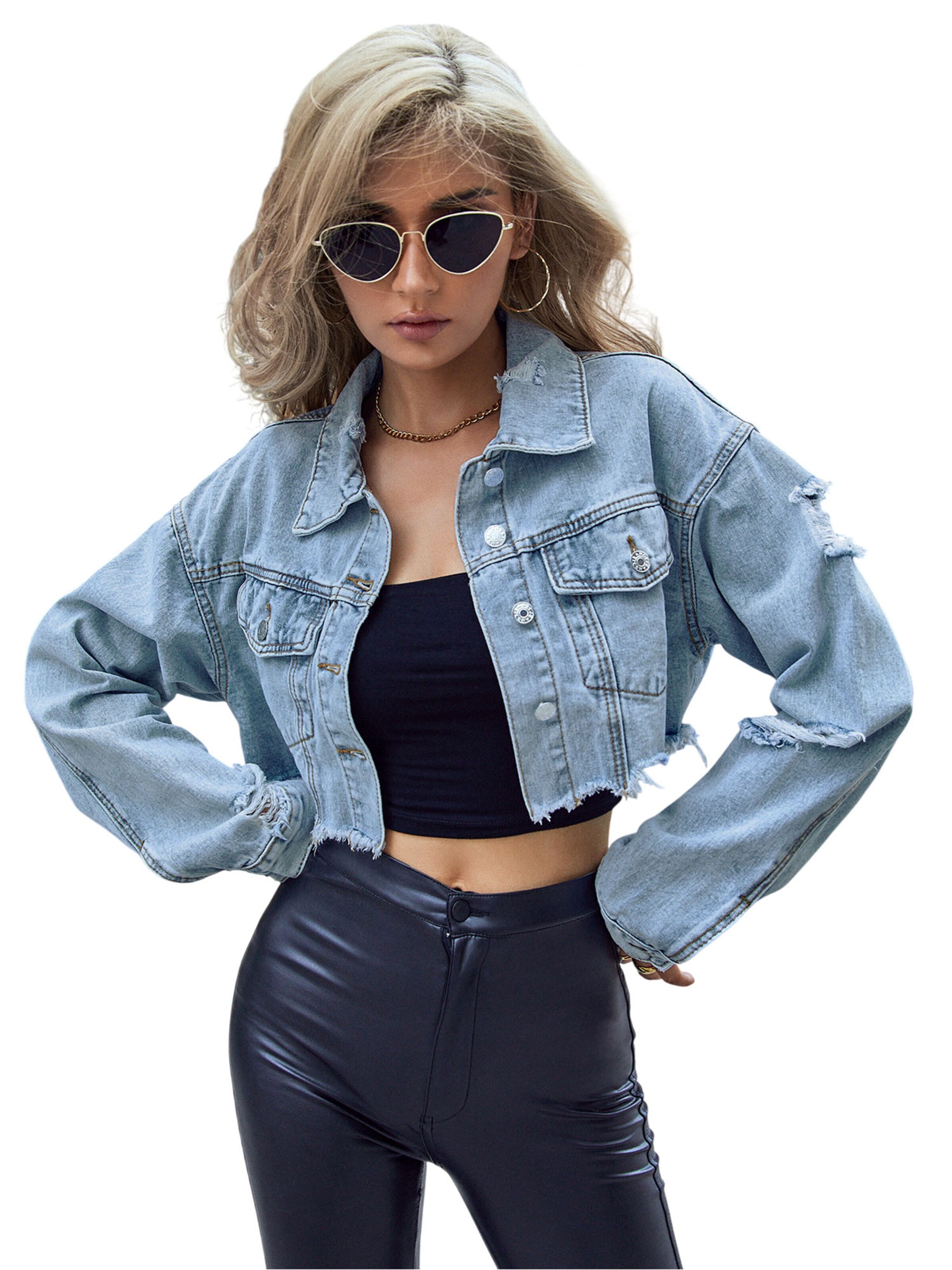 Magicshe Between-Season Jacket in Blue: front