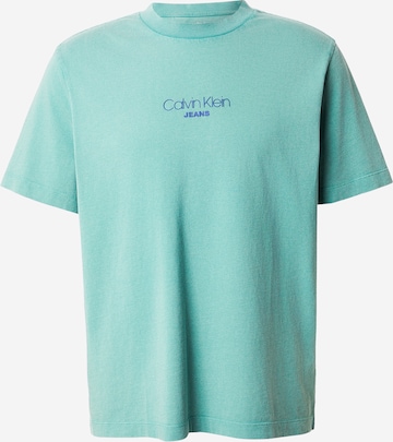 Calvin Klein Jeans Футболка в Зеленый: спереди
