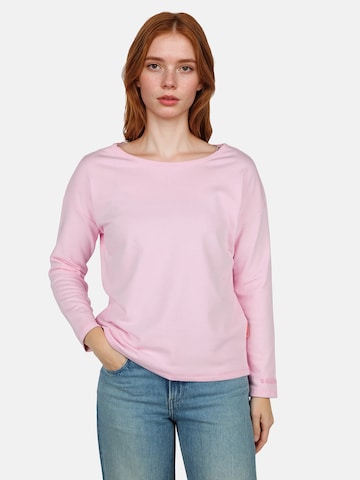 salzhaut Shirt 'UNNERWEGS' in Roze: voorkant