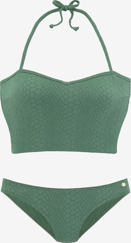 JETTE T-shirt Bikini in Groen: voorkant