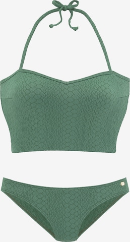 JETTE T-shirt Bikini in Green: front