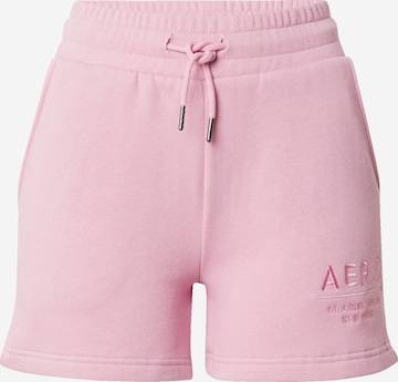 Regular Pantalon AÉROPOSTALE en rose : devant