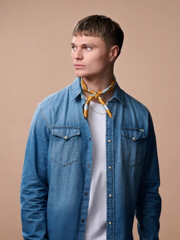 Fawler Sjaal 'Virtuo' in Blauw