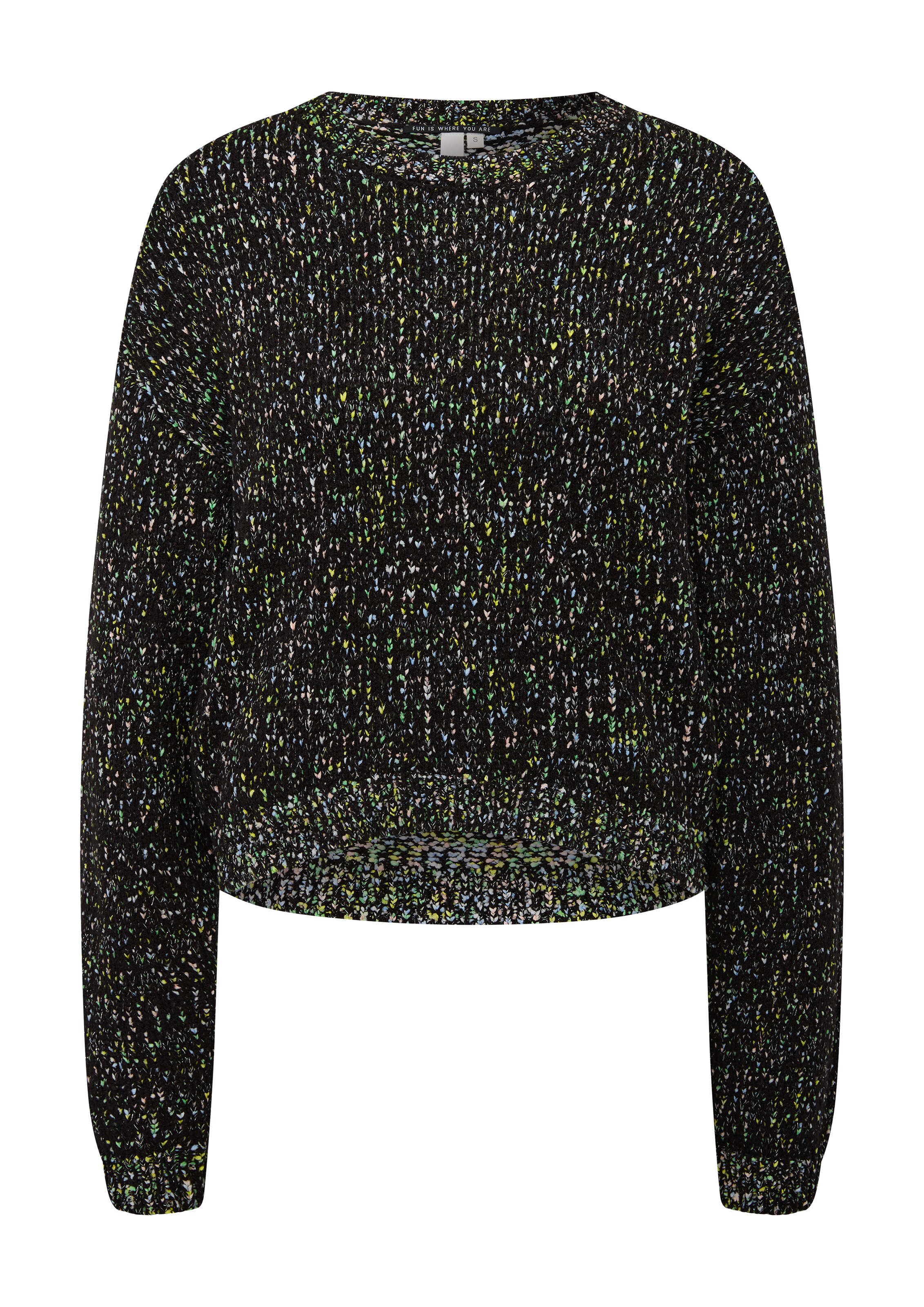 QS Pullover in Schwarz: Vorderseite